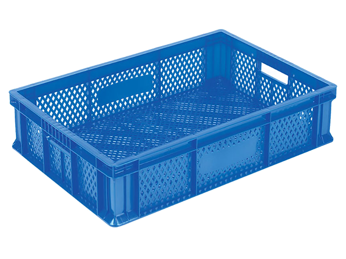 ALP-4615-A, delikli plastik kasa, 600 × 400 × 150 mm