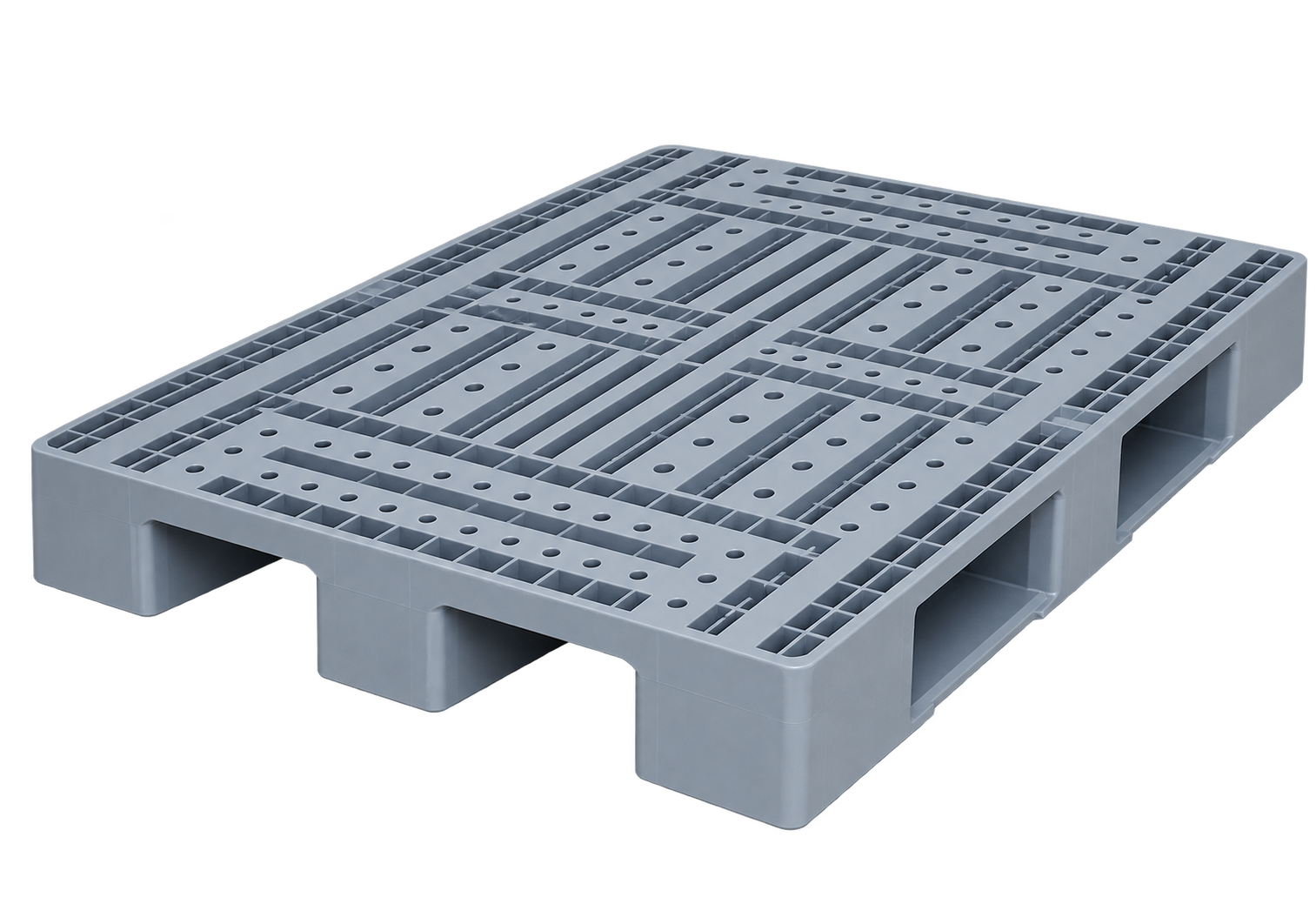 ALP-P1012-A, delikli plastik palet, 1200 × 1000 × 145 mm